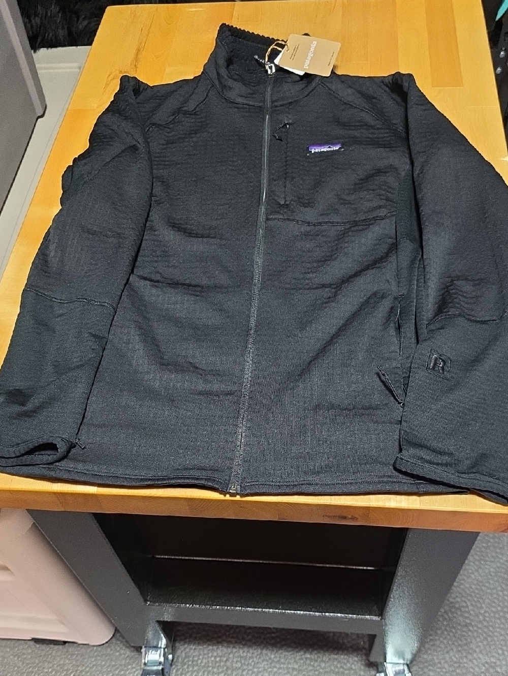 Patagonia Black Lightweight Shirt Jacket with Purple Logo